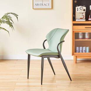 马厅鞍皮意式餐椅轻奢家用书商桌靠背A11凳网红现餐代简约椅务洽