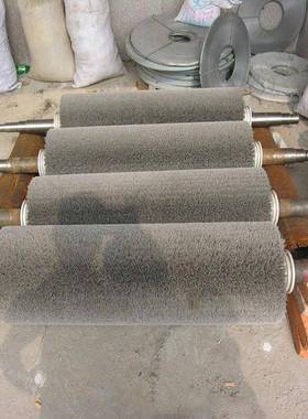 毛刷抛家厂磨料洗丝毛刷辊除锈光打磨HFS清除尘机械螺旋缠绕式毛