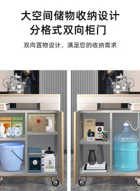 轻奢椅茶桌组合大办公室书桌茶桌一体VRL现代简约用岩板功夫家茶