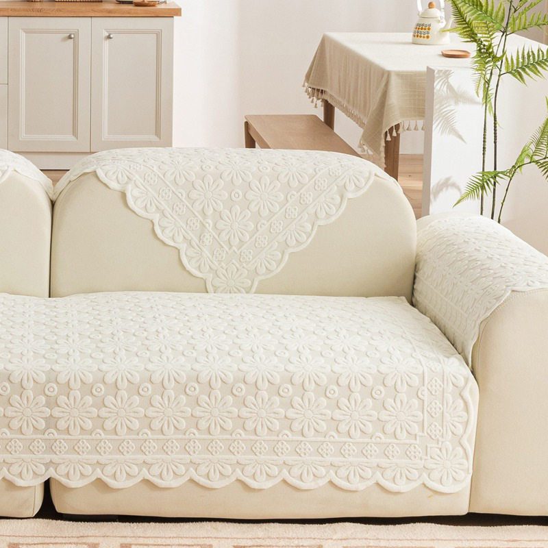 法式轻奢沙发垫新款2025四季通用田园奶油风盖巾坐垫盖布网红夏季