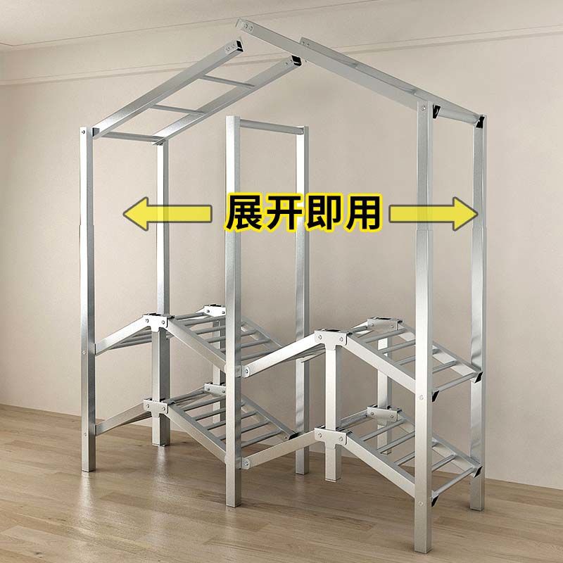 简易衣柜安装卧室加粗折叠钢架加厚耐用家用衣橱收纳出租房结实