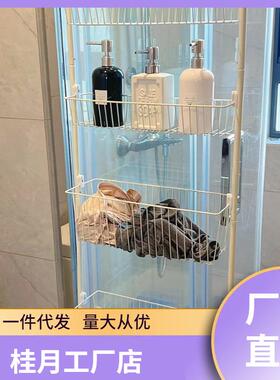 免打孔挂篮置物架多简收纳架浴门层后挂HJV室架多功能整理约加粗