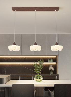 盘风花朵餐厅吊灯新款复古长5奶油创意头实BXI木眼卧室护床头小吊