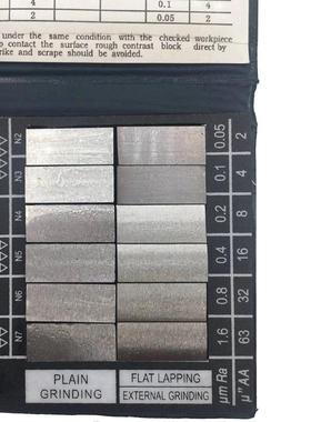 出ZMN口笔记本表面粗糙度0比较样板Ra0.065-12.5um.012-.3比um对