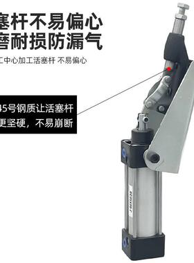 气动快速夹缸气式夹钳气3压夹紧器QKU自动化夹具快速夹头HSCHGH05