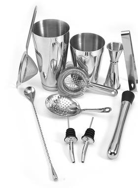 滤滤酒器过网ANO冰隔漏勺夹调酒棒冰调酒勺滤鸡尾酒11件套装