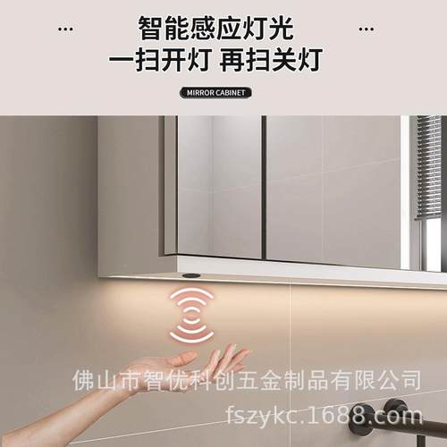 不锈风水镜柜隐柜TPI藏子式浴室钢镜柜卫生间镜收纳折叠镜门挂墙
