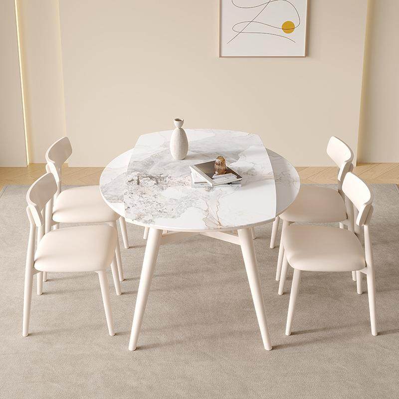 奶油伸风圆形拉岩板伸c606餐桌椅子组合缩小户型实木饭桌家用现代,商业/办公家具,餐桌椅系列,淘宝优惠券,粉丝福利购,淘宝优惠卷