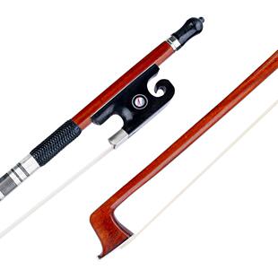 苏木小提琴弓绕银黑花线包蜥蜴皮凤尾黑牛角尾库小提琴弓杆配