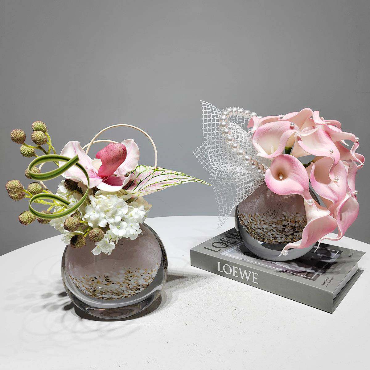 轻奢高端玻璃花器电视柜装饰花样板房客厅洽谈桌仿真花艺摆放花卉,机械设备,其他机械设备,淘宝优惠券,粉丝福利购,淘宝优惠卷