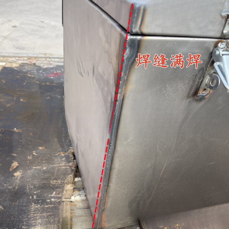 半挂车大货车铁质锁杆加厚工具箱长方体挂车通用后斜坡不锈钢