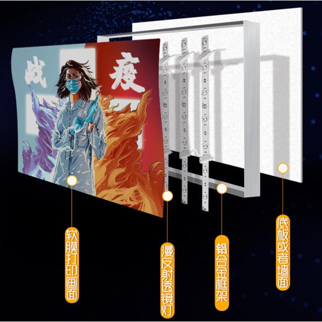UV软膜天花吊顶透光膜发光灯膜工厂原料加工承接工程软膜灯箱
