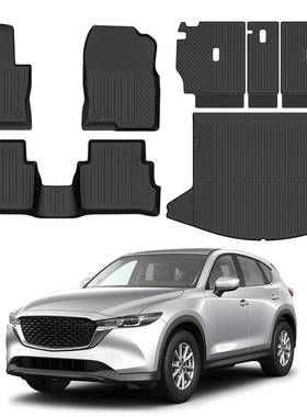 适用于马自达mazdaCX-517-25款汽车TPE脚垫外贸后备箱垫改装