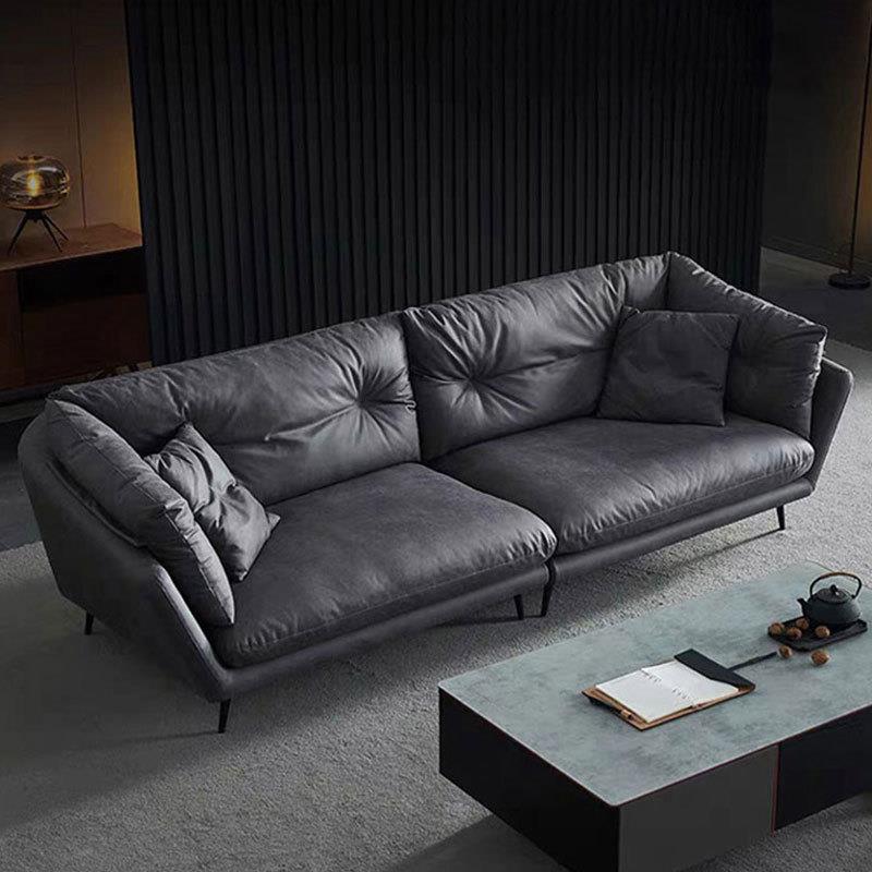 意式极简沙发客厅现代轻奢布艺简约小户型直排免洗科技布羽绒家具