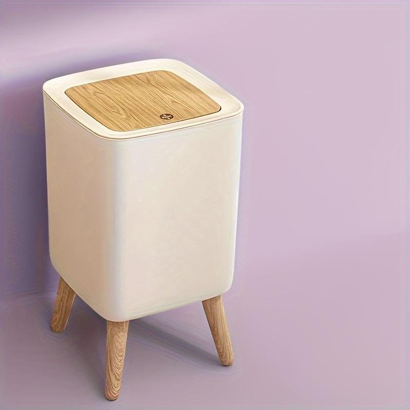 外贸HomeStorageOrganization带盖按钮式垃圾桶密封防臭设计
