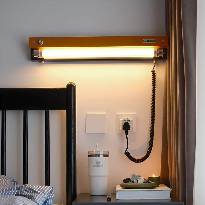 中古壁灯复古怀旧卧室床头过道壁画工业风可调节亮度免布线壁灯