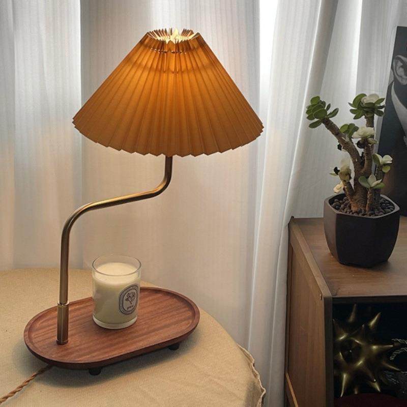 网红新款创意独特百褶实木台灯卧室床头灯高颜值复古氛围灯,机械设备,其他机械设备,淘宝优惠券,粉丝福利购,淘宝优惠卷