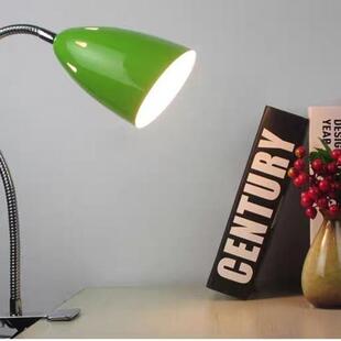 金属学生台灯夹子学习书桌护眼卧室台灯LED插电工作阅读床头台灯