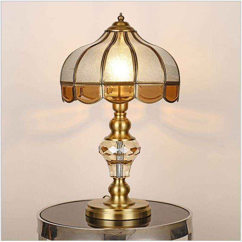 美式全铜水晶台灯复古纯铜欧式卧室床头灯创意奢华客厅焊锡灯,机械设备,其他机械设备,淘宝优惠券,粉丝福利购,淘宝优惠卷