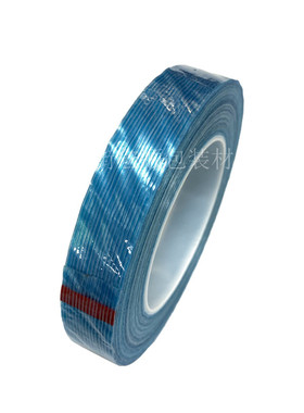 蓝色透明纤维胶带 汽车飞机模型固定 超强力玻璃条纹纤维胶带定制