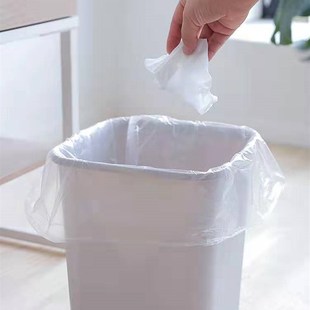 白色透明垃圾袋加厚宾馆酒店客房专用4555一次性平口小号垃圾袋