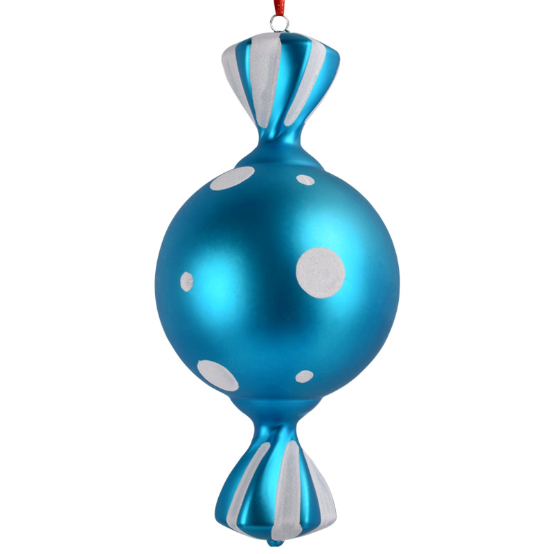 节庆装饰用品蓝色40CM彩绘糖果挂件商场酒店摄影场景布置糖果挂饰