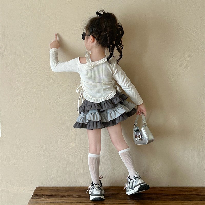 女童连衣裙秋装2024新款洋气儿童秋季套装裙子女孩秋装蛋糕公主裙