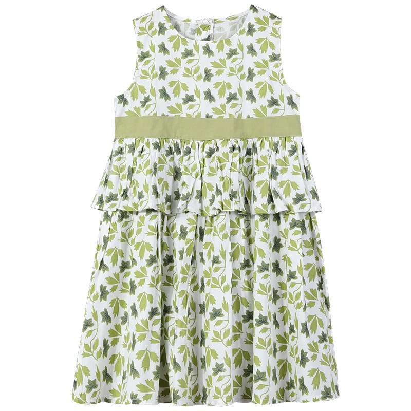 女中大童淑女裙子夏装2025新款亲子儿童碎花公主姐妹小女孩连衣裙