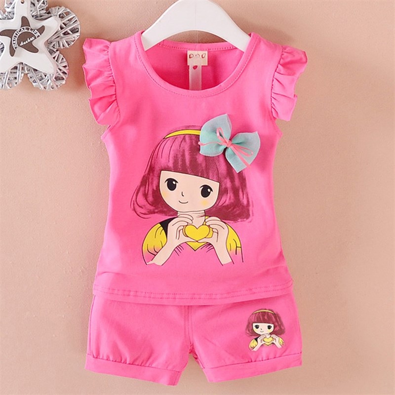 0-1-2-3岁4女童夏装套装2021新款女宝宝夏季两件套潮衣服婴儿童装