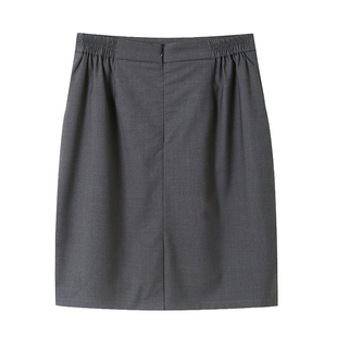 黑色松紧腰职业直筒裙女西装包臀半身裙正装工作大码短裙夏天薄款