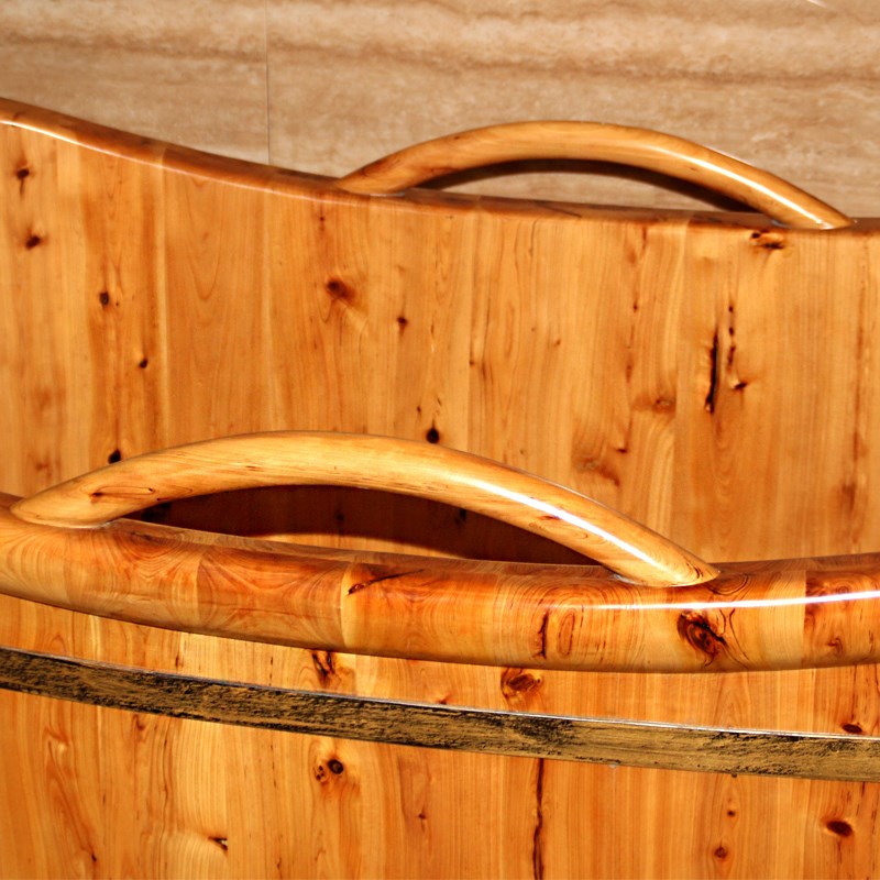 嘉熙木桶成人浴桶浴室洗澡用品生活时尚2型创意桶扶手洗漱泡澡桶