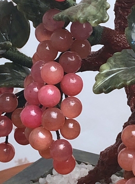 玉石水晶葡萄树摆件多子多福客厅创意家居天然装饰茶几电视柜招财
