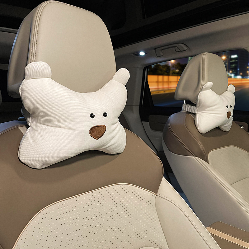 汽车腰靠可爱网红四季车载靠垫腰垫开车护腰神器卡通头枕护颈枕