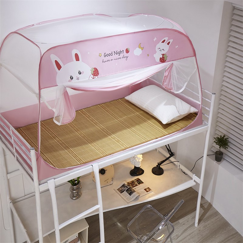 免安装单人床学生宿舍专用蚊帐下铺寝室0.9m上铺儿童小床一1米2二