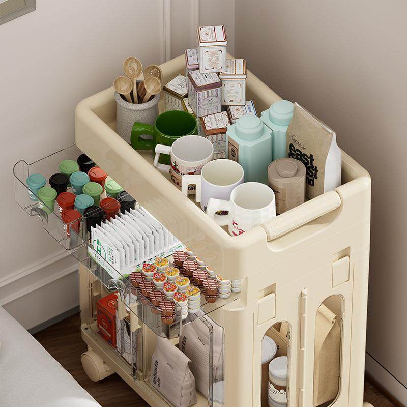 办公室文具理食折叠收纳尘小柜子餐防桌茶杯置物架桌面零咖整啡茶,收纳整理,首饰盒,淘宝优惠券,粉丝福利购,淘宝优惠卷