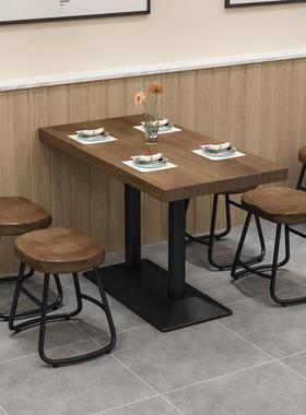 约现代实木小方简桌KQ-07210奶茶咖啡店单面腿桌子啡馆咖厅餐厅餐