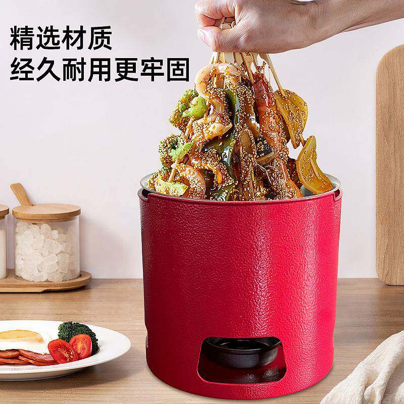 不锈钢串串钵锅涮肚火专用毛肚锅鸡钵麻辣火锅商用酒精RAE炉单人