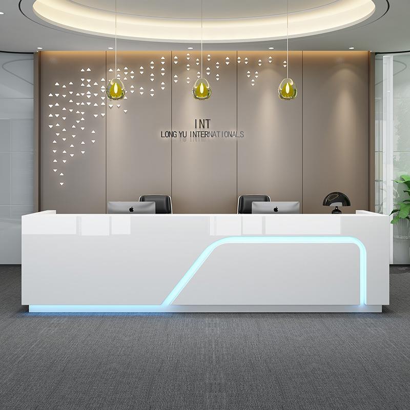 烤前台公司接待台简约现代店收银台小型柜漆桌台服装店FL-918便利