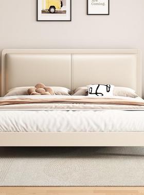 北YH-05602欧经白奶油风色静音床现代约实木床1.简5米1.8主卧大床