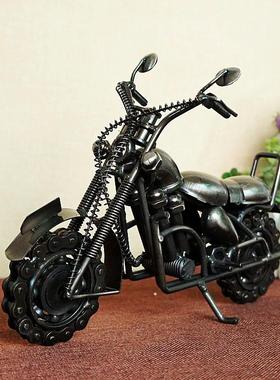 新款家居装品饰特大号霸链条气M9495摩托车模型工艺摆件装礼品二