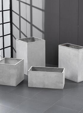 水泥花箱种泥植户外庭院长方台形花盆箱大RZI号特大楼顶露镁花槽