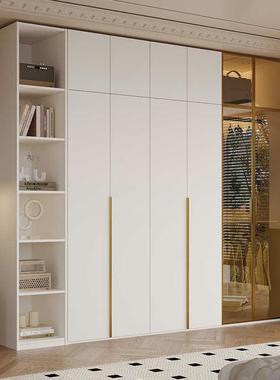 木质衣色柜家用门29516卧室多能组合小户型白极简带玻璃平功开门