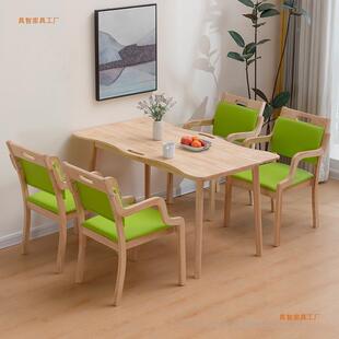 适老老椅养老院医养YKV实家具木桌椅餐年公寓敬老院适老化老人椅