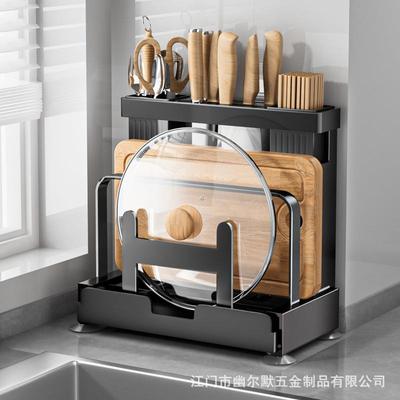 304不DJ-2023-钢锈刀置筷物架架刀具收纳架厨房砧板架菜板架子筒