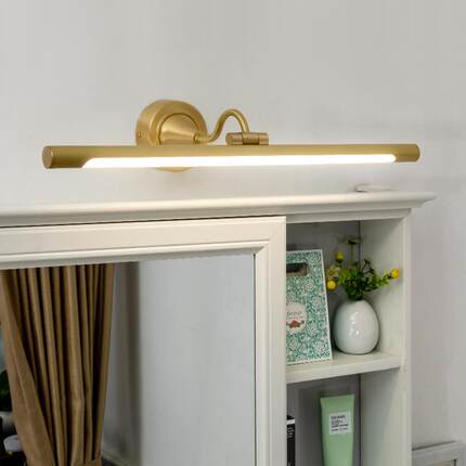 I1LED全铜镜灯美式灯复古欧式前镜浴室卫生间镜灯防水防锈柜GZM化