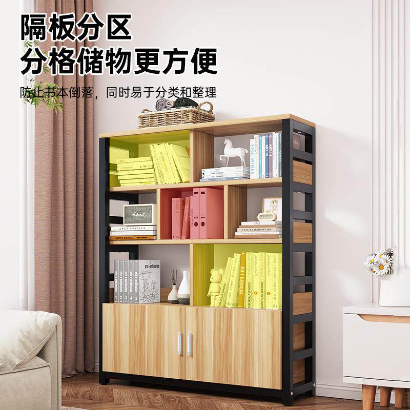 网红书架隔断置物书架落地置物标准柜体靠墙用家柜客厅多层收纳一