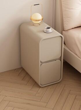 小型头柜卧室储物柜子夹缝实架木家用MFX迷你超床窄边置物床简易