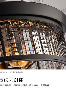 风扇客餐厅XYM卧灯室书房简约业顶静音智能吸美式工吊扇灯