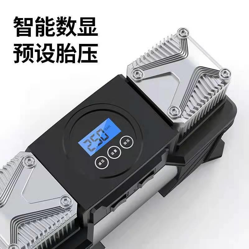 车载充气泵轿新款双缸车便携式电汽车用小2轮胎大功率动双缸打气