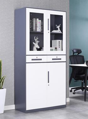 钢制文件柜窄边柜铁公皮资XL-CZG09料案柜拆装套色办室档财务凭证